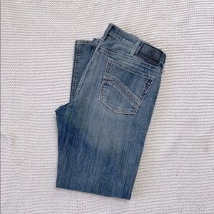 Mens Rock & Republic Relaxed Straight Jeans Size 36x34 Blue Denim R510535